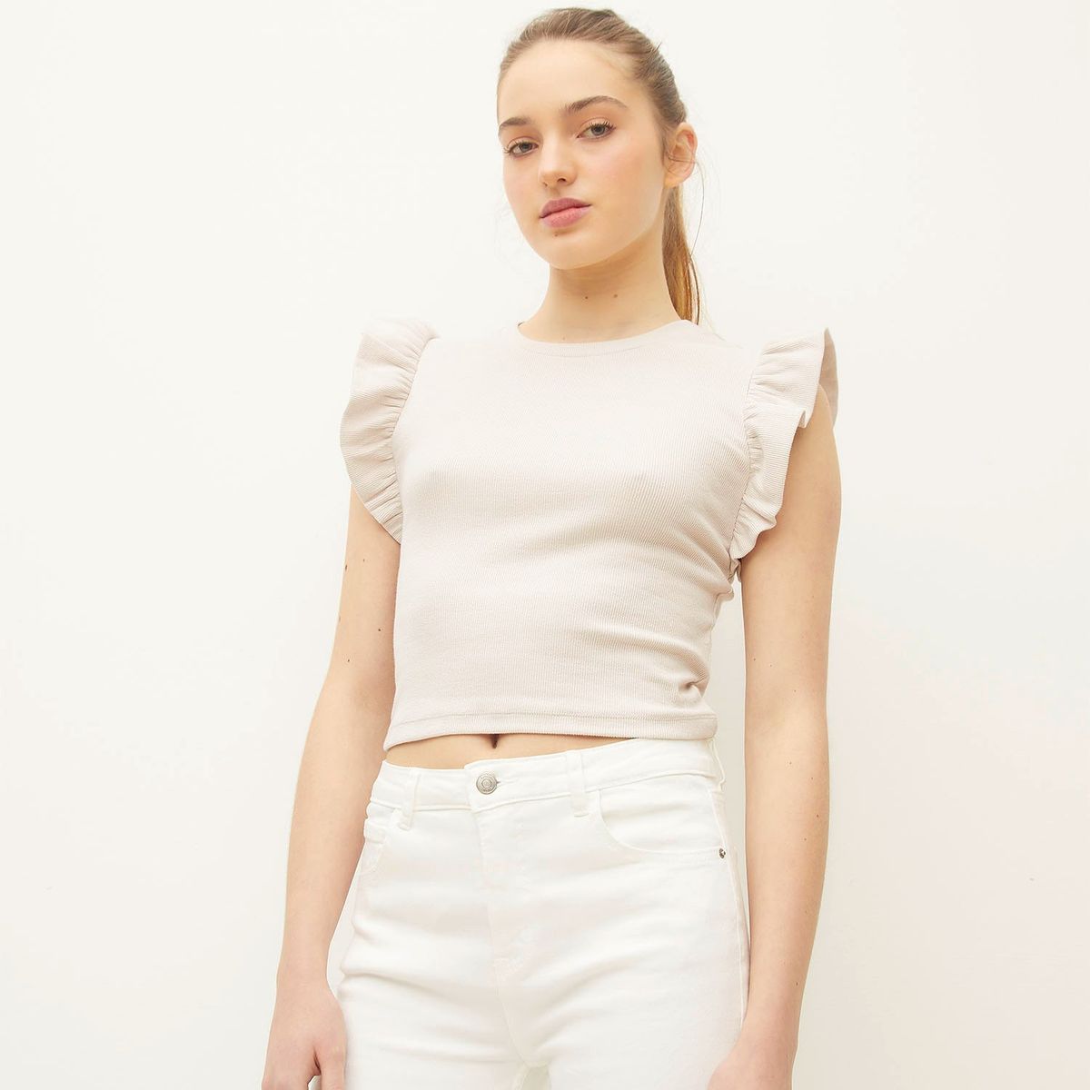 SYBILLA - Polera Casual Mujer Manga corta Algodón