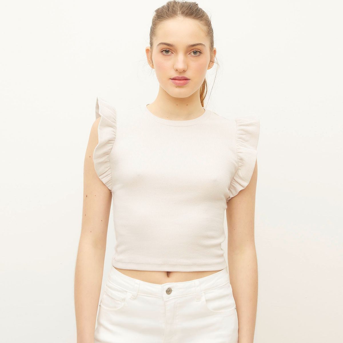 SYBILLA - Polera Casual Mujer Manga corta Algodón