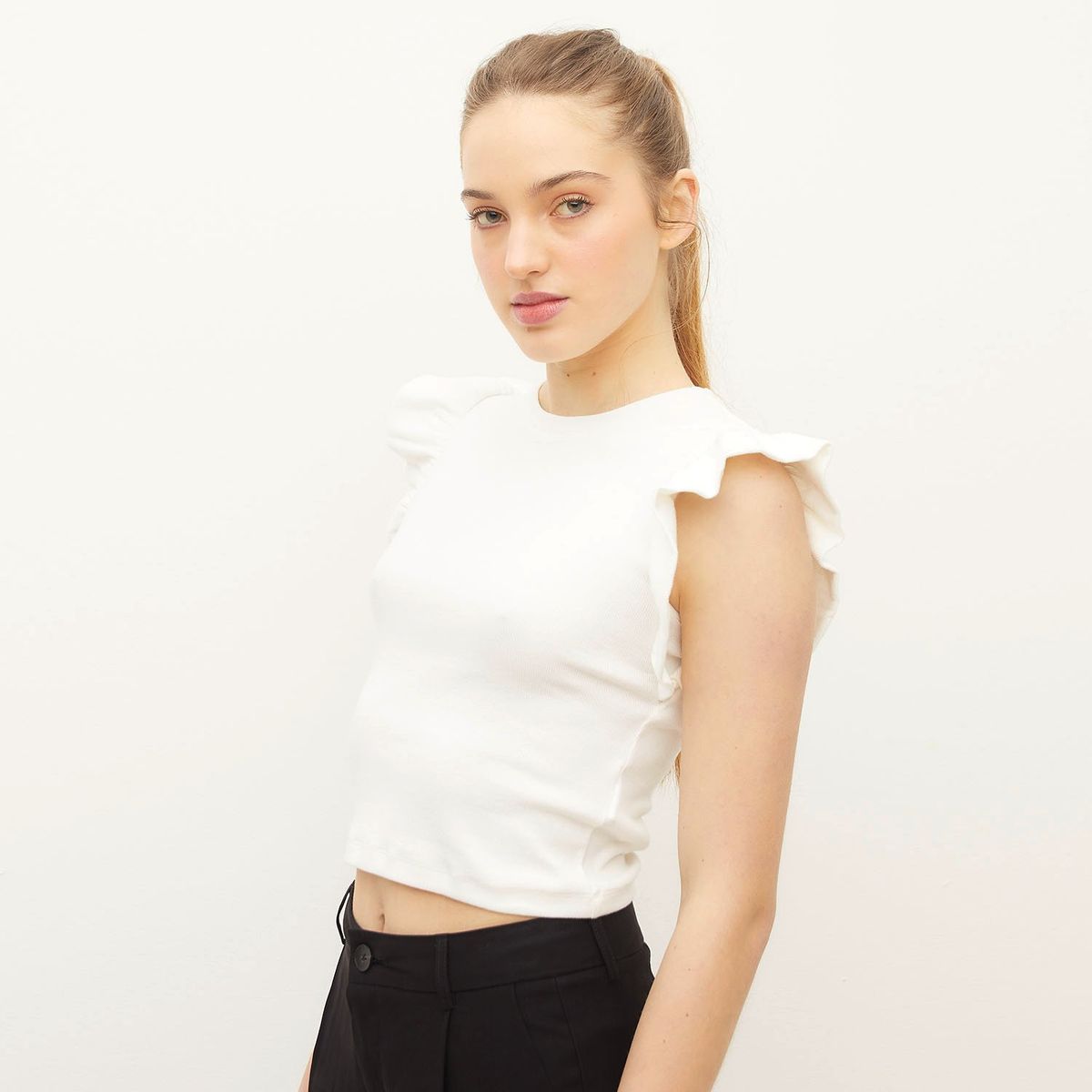 SYBILLA - Polera Casual Mujer Manga corta Algodón