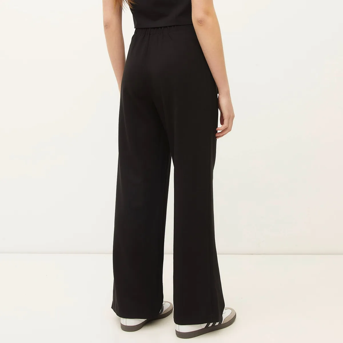 SYBILLA - Pantalón Wide Leg Tiro Alto Mujer Sybilla