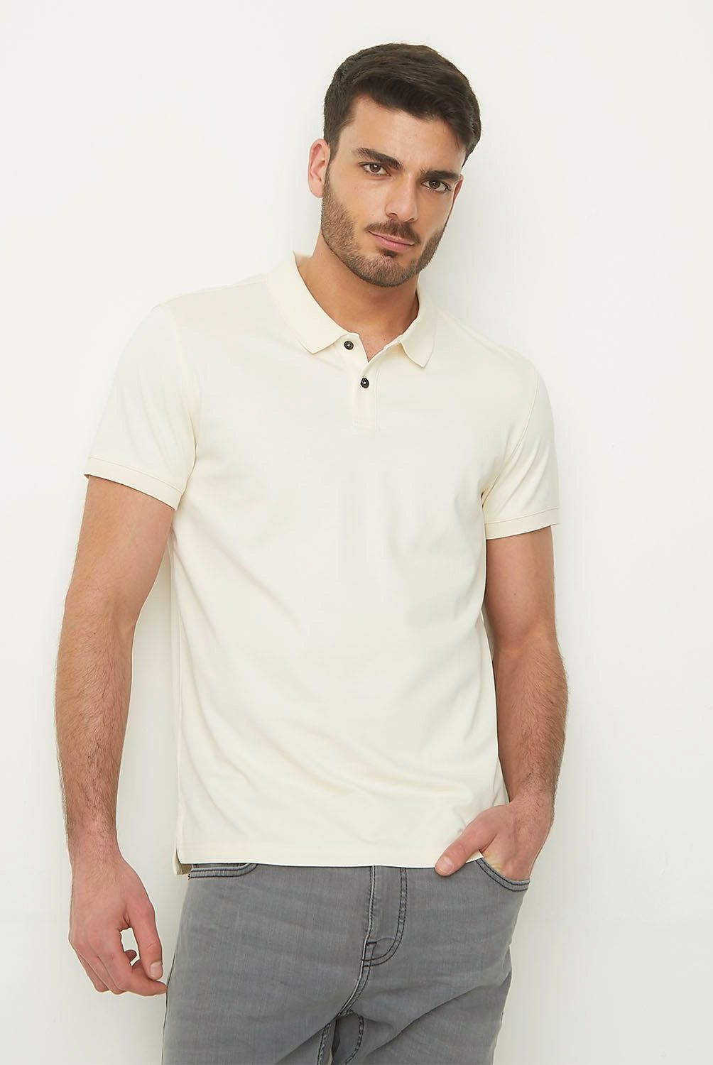 BASEMENT - Polera Manga Corta Algodón Hombre Basement