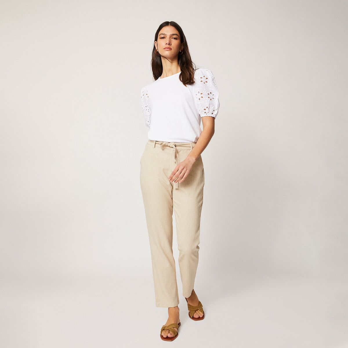 UNIVERSITY CLUB - Polera University Club Manga Globo 3/4 Algodón Mujer