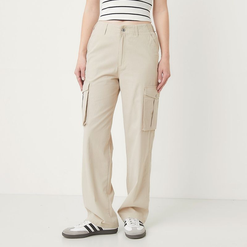 SYBILLA - Pantalón Cargo Tiro Medio Mujer Sybilla