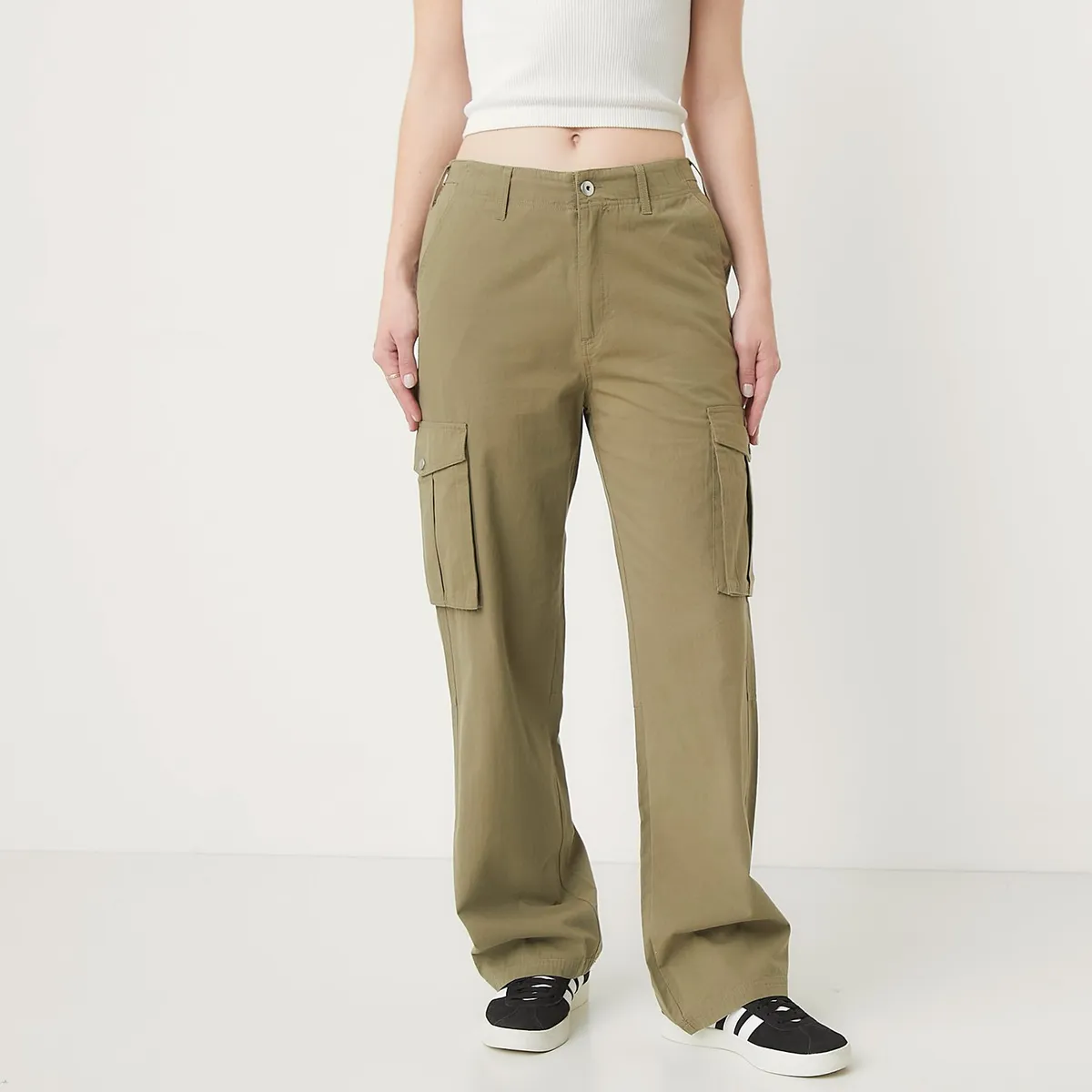 SYBILLA - Pantalón Cargo Tiro Medio Mujer Sybilla