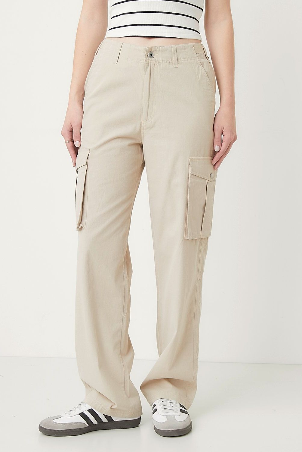 SYBILLA - Pantalón Cargo Tiro Medio Mujer Sybilla