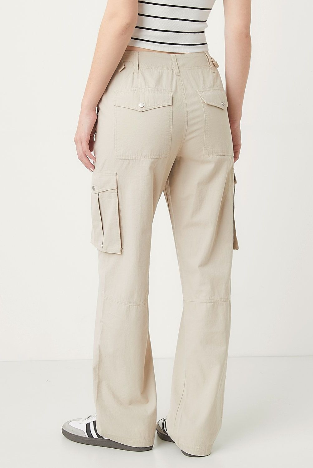 SYBILLA - Pantalón Cargo Tiro Medio Mujer Sybilla
