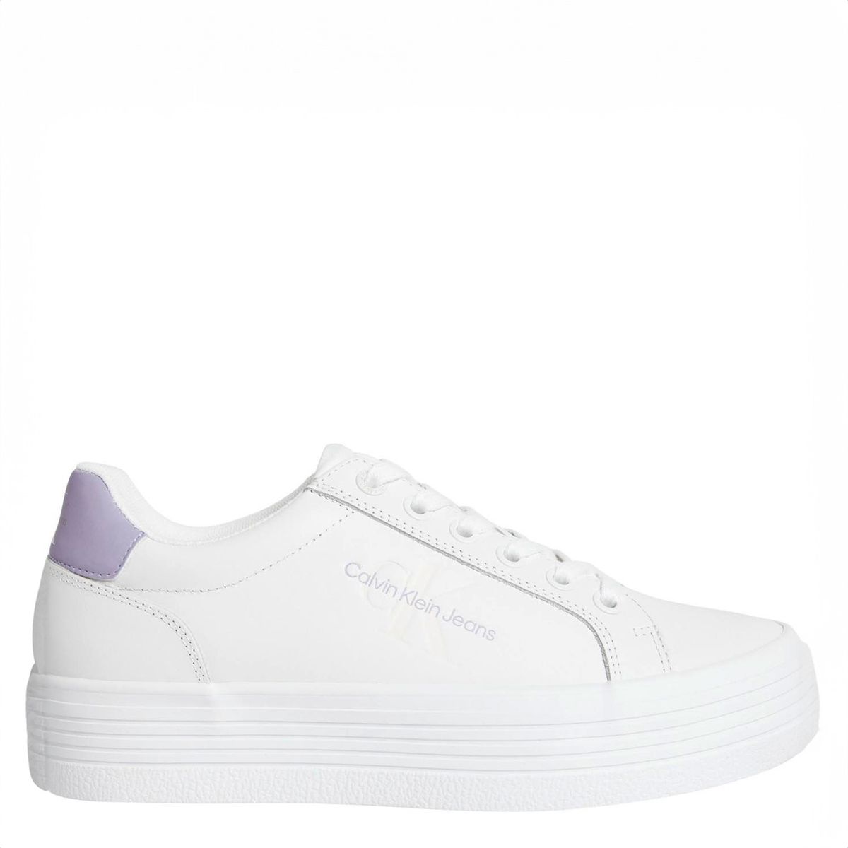 CALVIN KLEIN - Zapatilla Urbana Mujer Cuero Blanco Calvin Klein