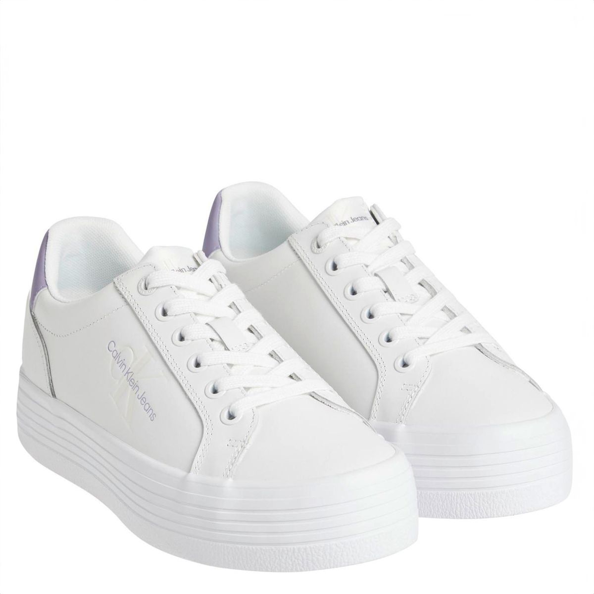 CALVIN KLEIN - Zapatilla Urbana Mujer Cuero Blanco Calvin Klein