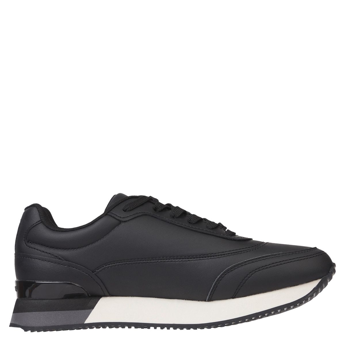 TOMMY HILFIGER - Zapatilla Urbana Mujer Cuero Negro Tommy Hilfiger
