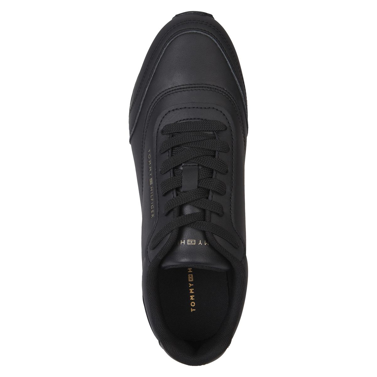 TOMMY HILFIGER - Zapatilla Urbana Mujer Cuero Negro Tommy Hilfiger