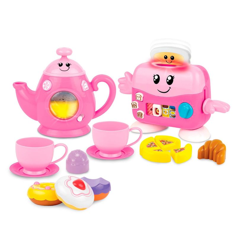 WINFUN - Set Té y Tostador Rosado Winfun