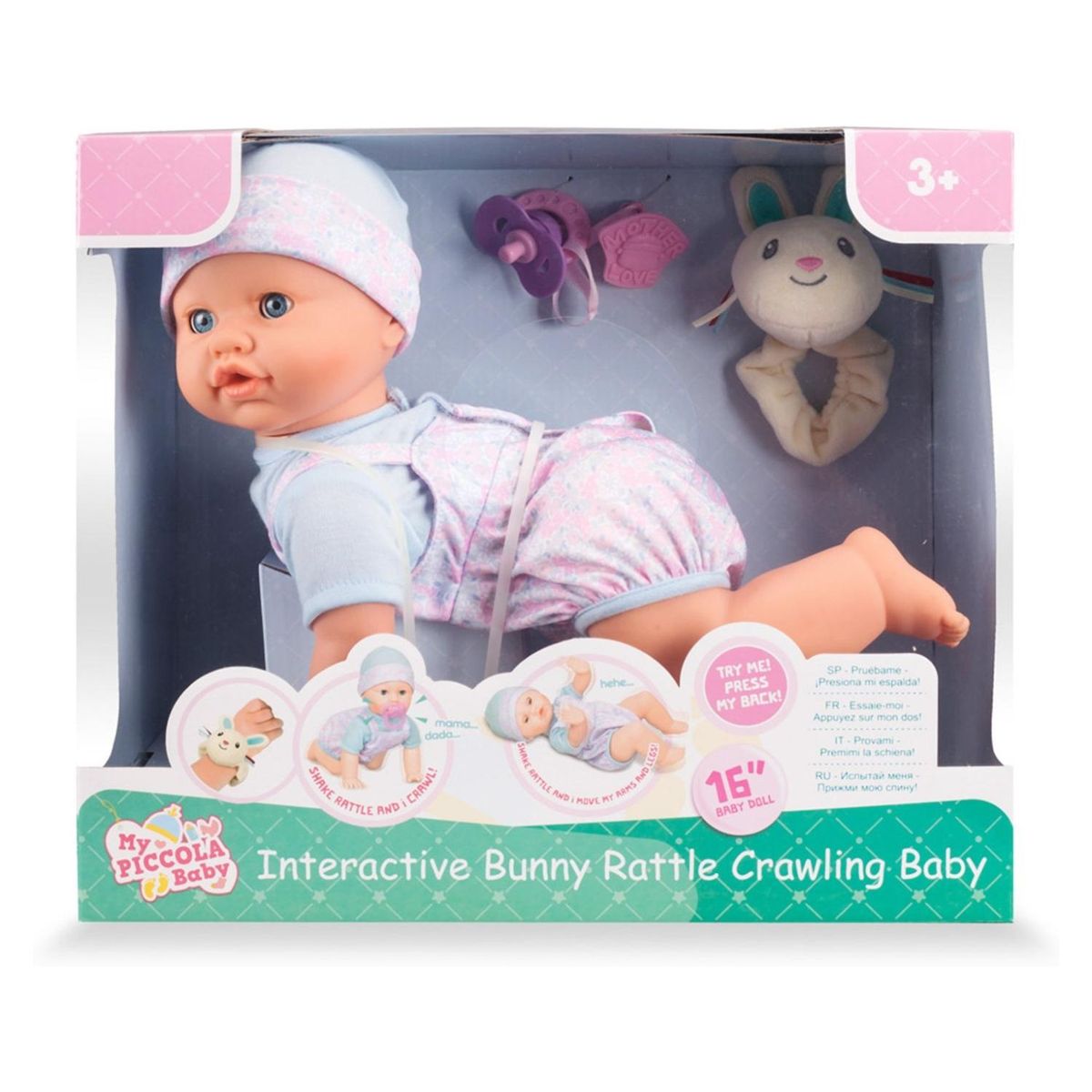PICCOLA BABY - Muñeca Interactiva - Gatea E Incluye Sonidos Piccola Baby