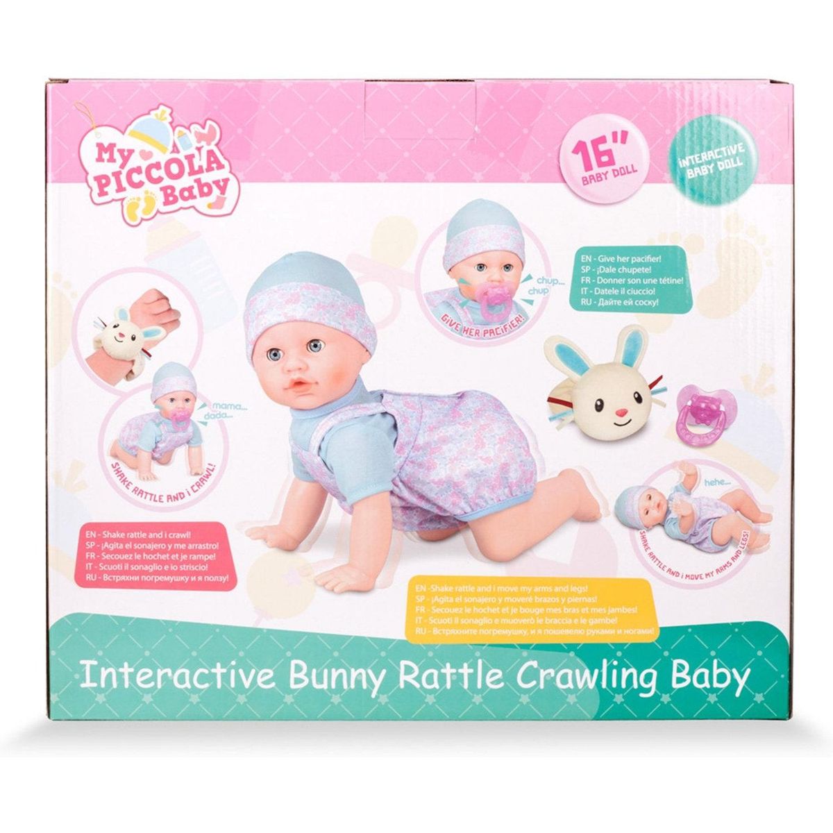 PICCOLA BABY - Muñeca Interactiva - Gatea E Incluye Sonidos Piccola Baby