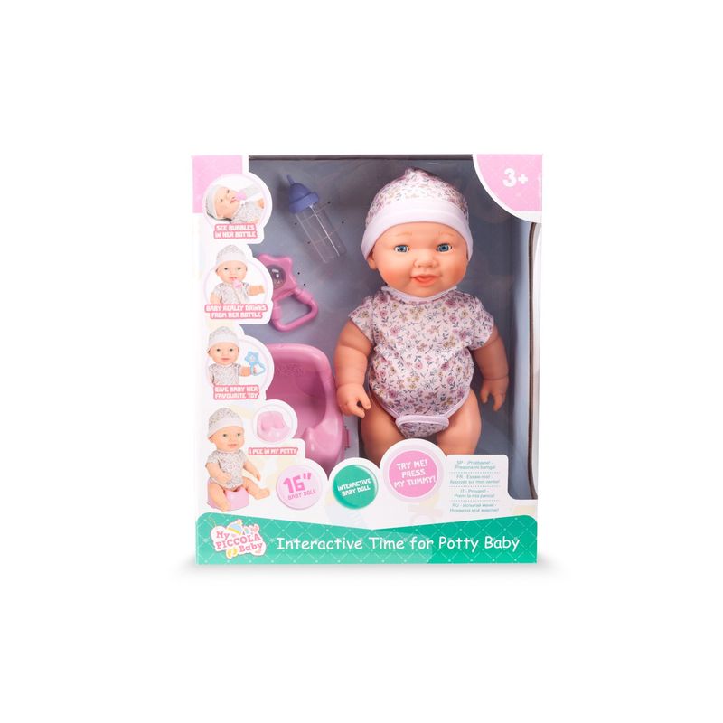 PICCOLA BABY - Muñeca Que Hace Pipi Con Sistema Para Tomar Piccola Baby