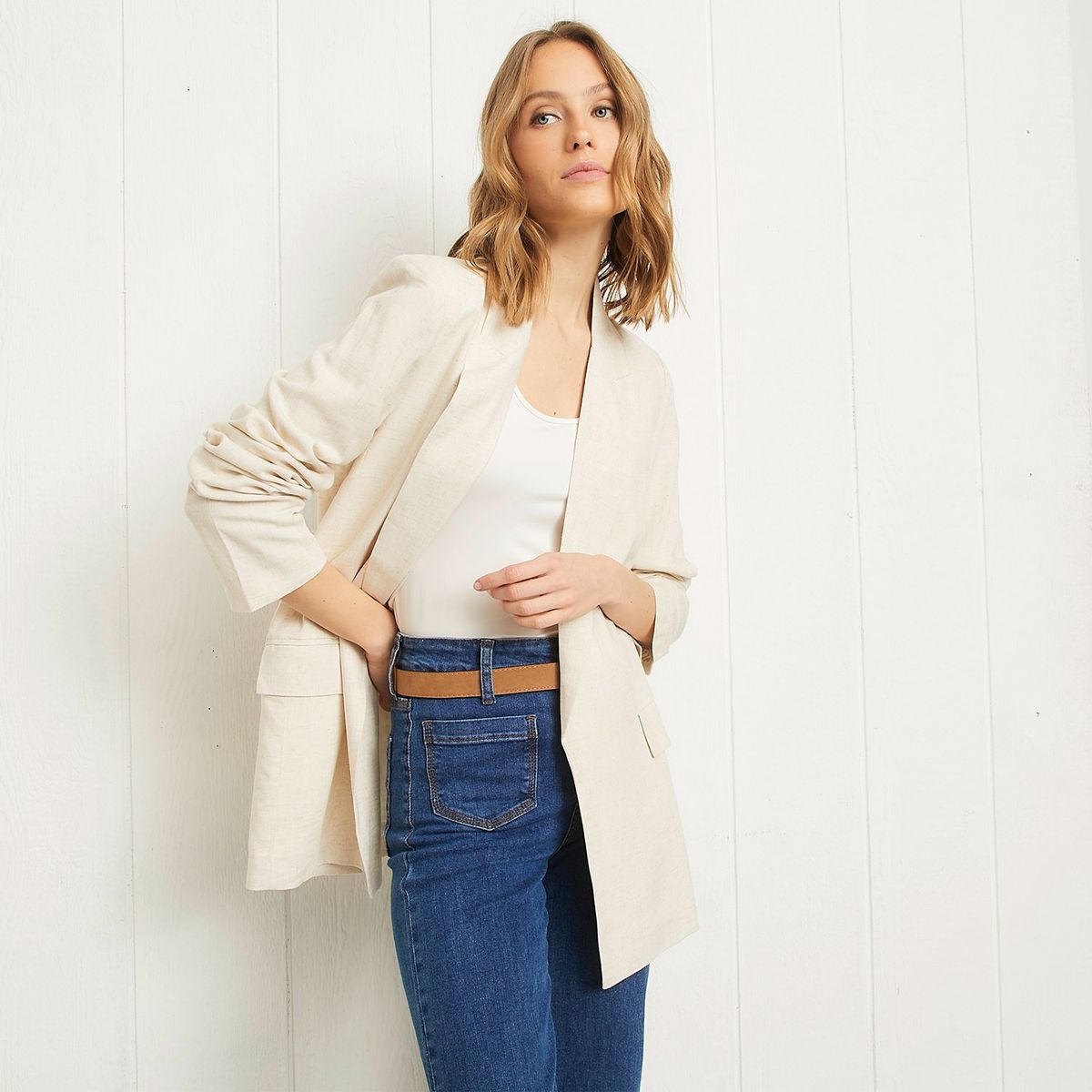 UNIVERSITY CLUB - Blazer Lino Mujer University Club