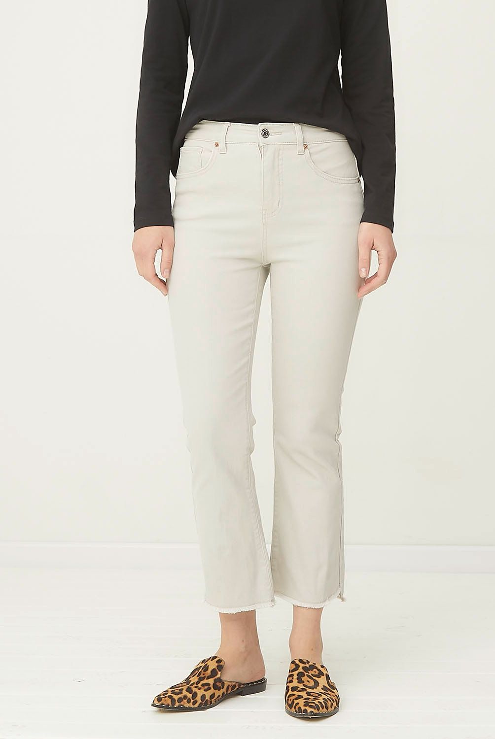 UNIVERSITY CLUB - Jeans Cropped Tiro Alto Mujer University Club