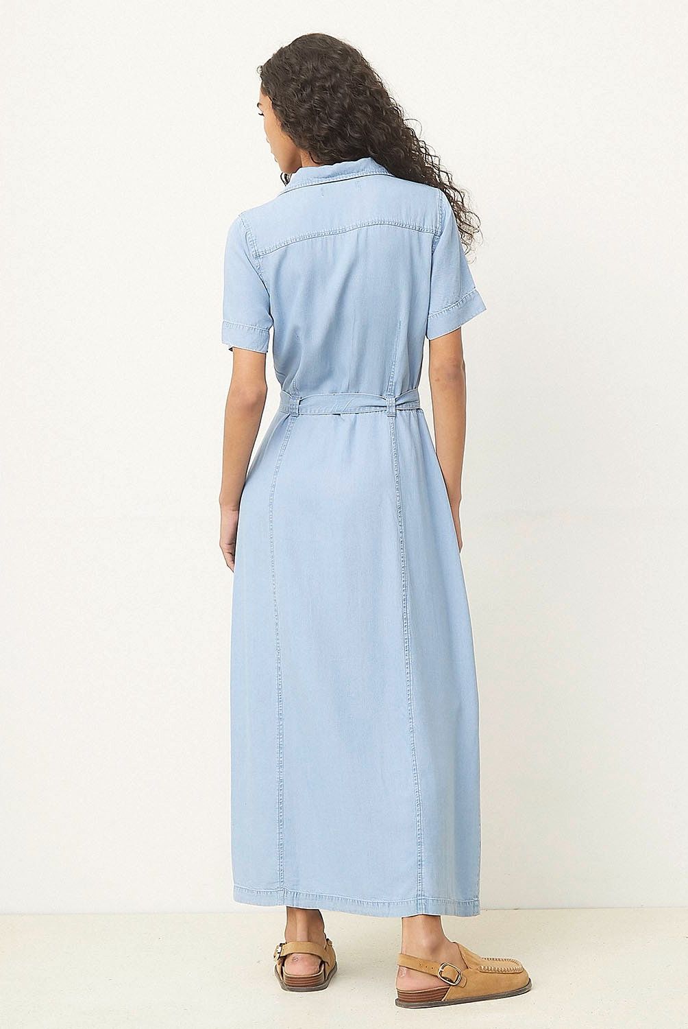BASEMENT - Vestido Casual Lyocell Maxi Mujer