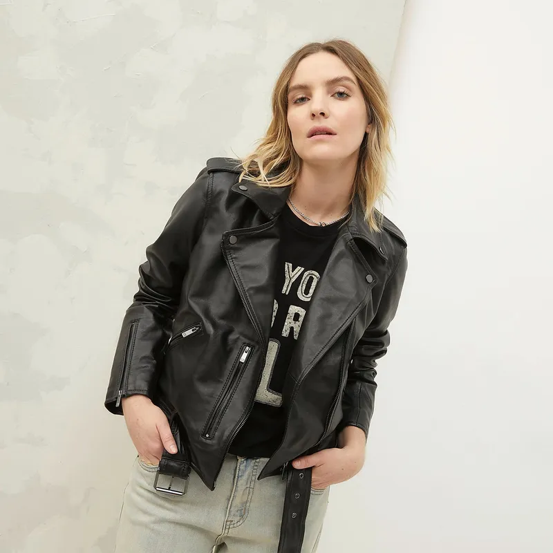 AMERICANINO - Chaqueta Cuero Mujer Americanino