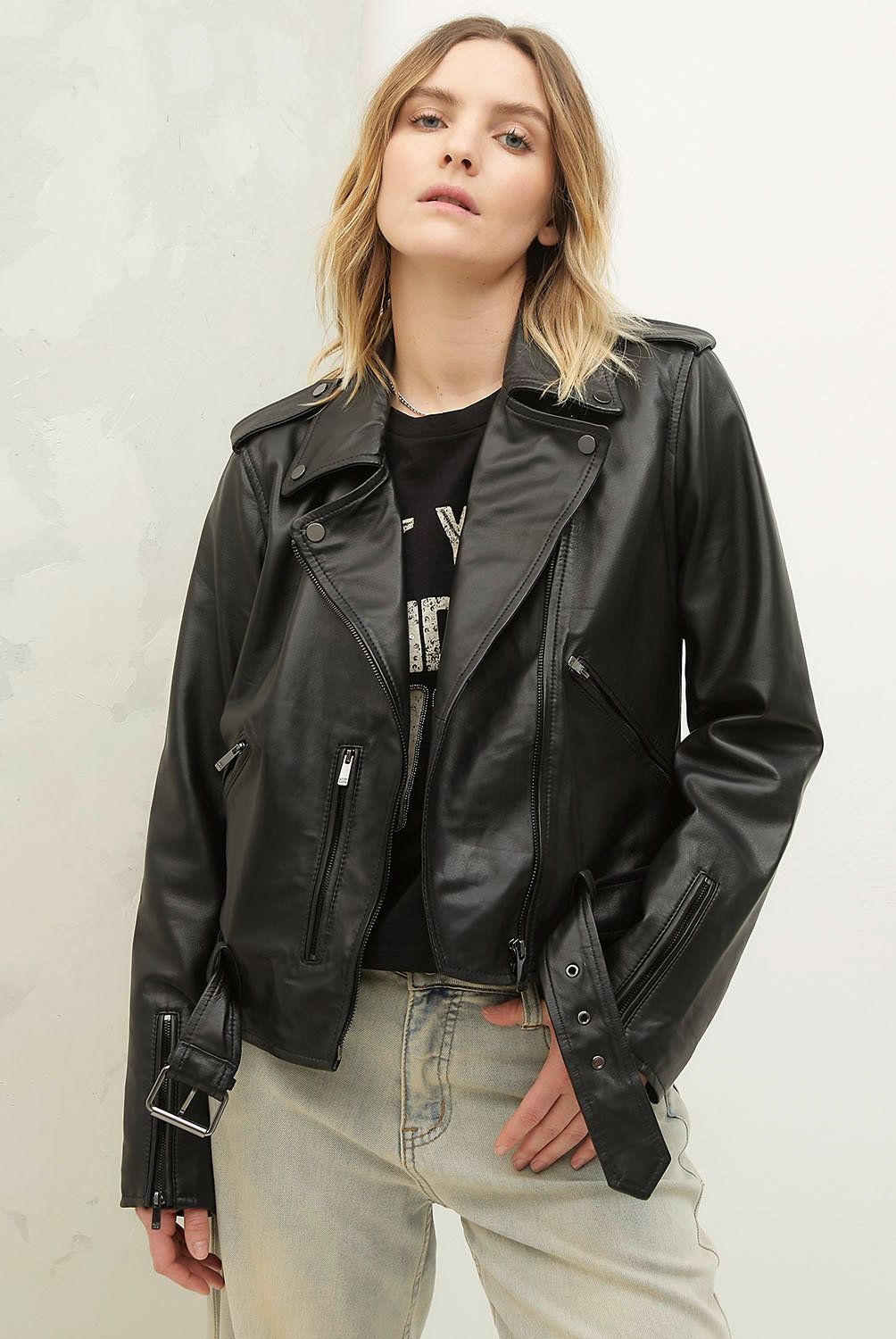 AMERICANINO - Chaqueta Cuero Mujer Americanino