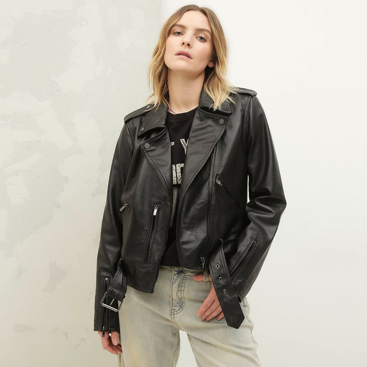 AMERICANINO - Chaqueta Cuero Mujer Americanino