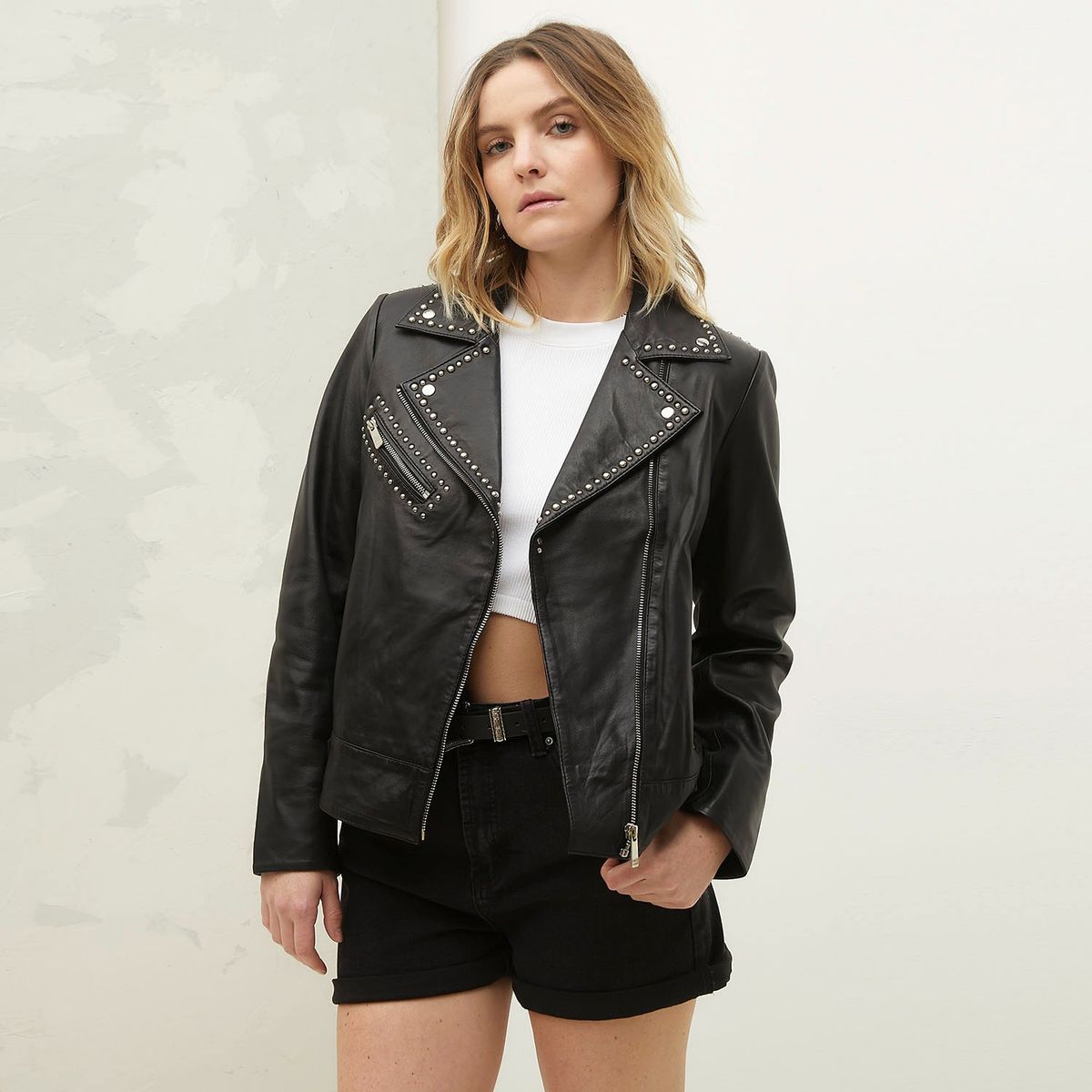 AMERICANINO - Chaqueta Cuero Mujer Americanino