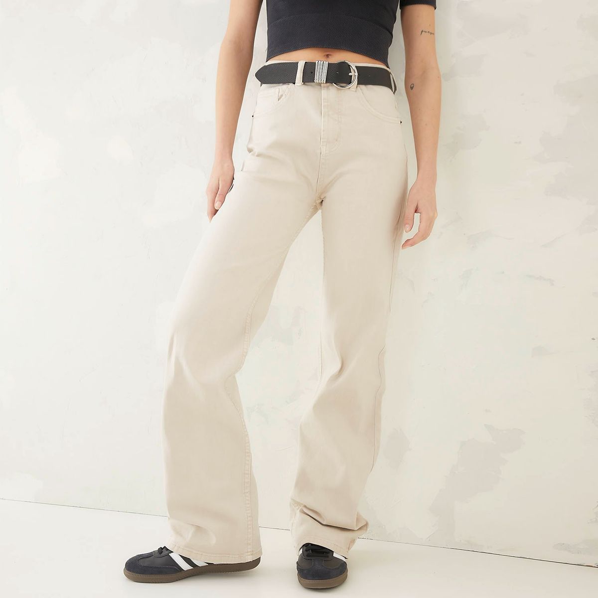 AMERICANINO - Jeans Wide Leg Tiro Alto Mujer Americanino