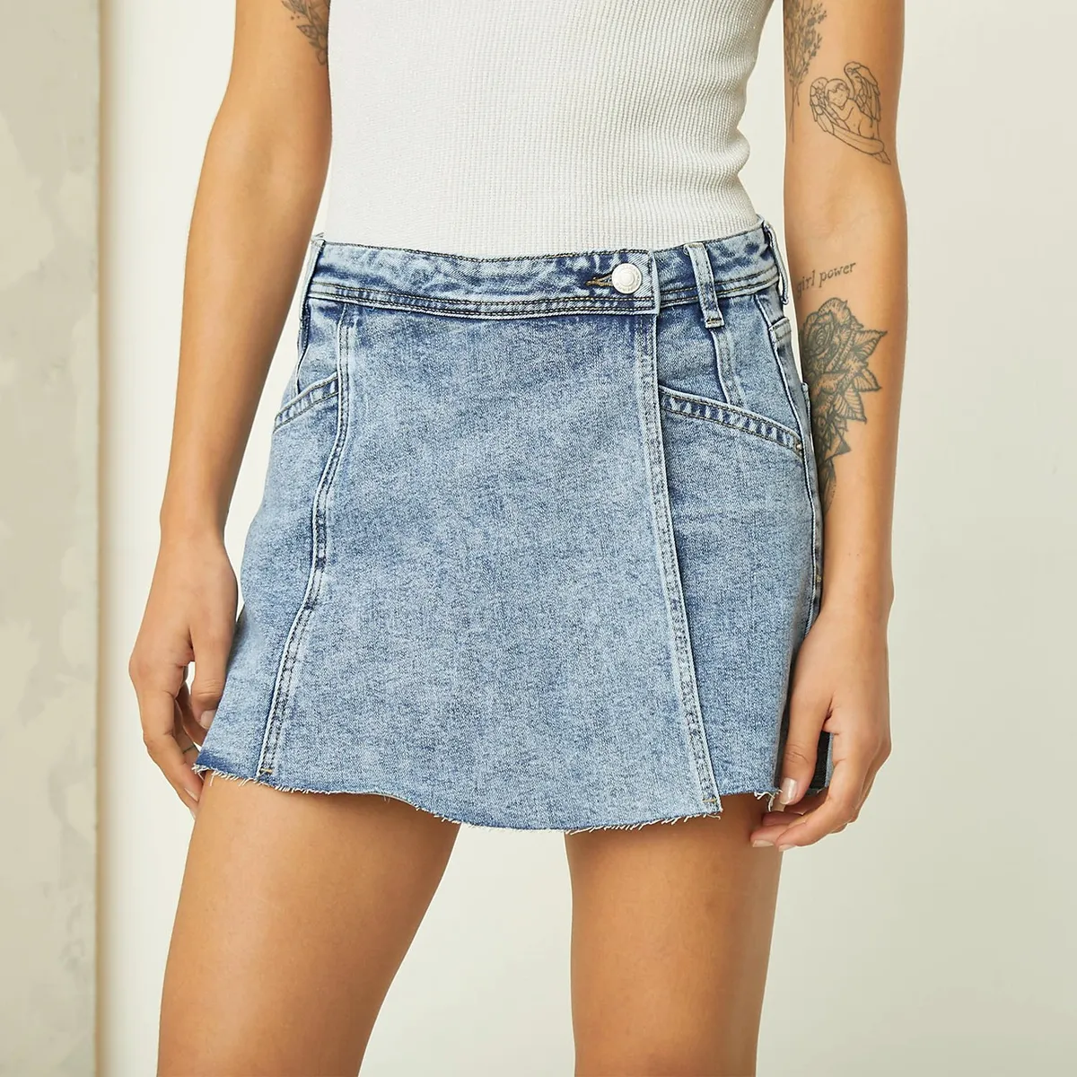 AMERICANINO - Falda Short Denim Mujer Americanino