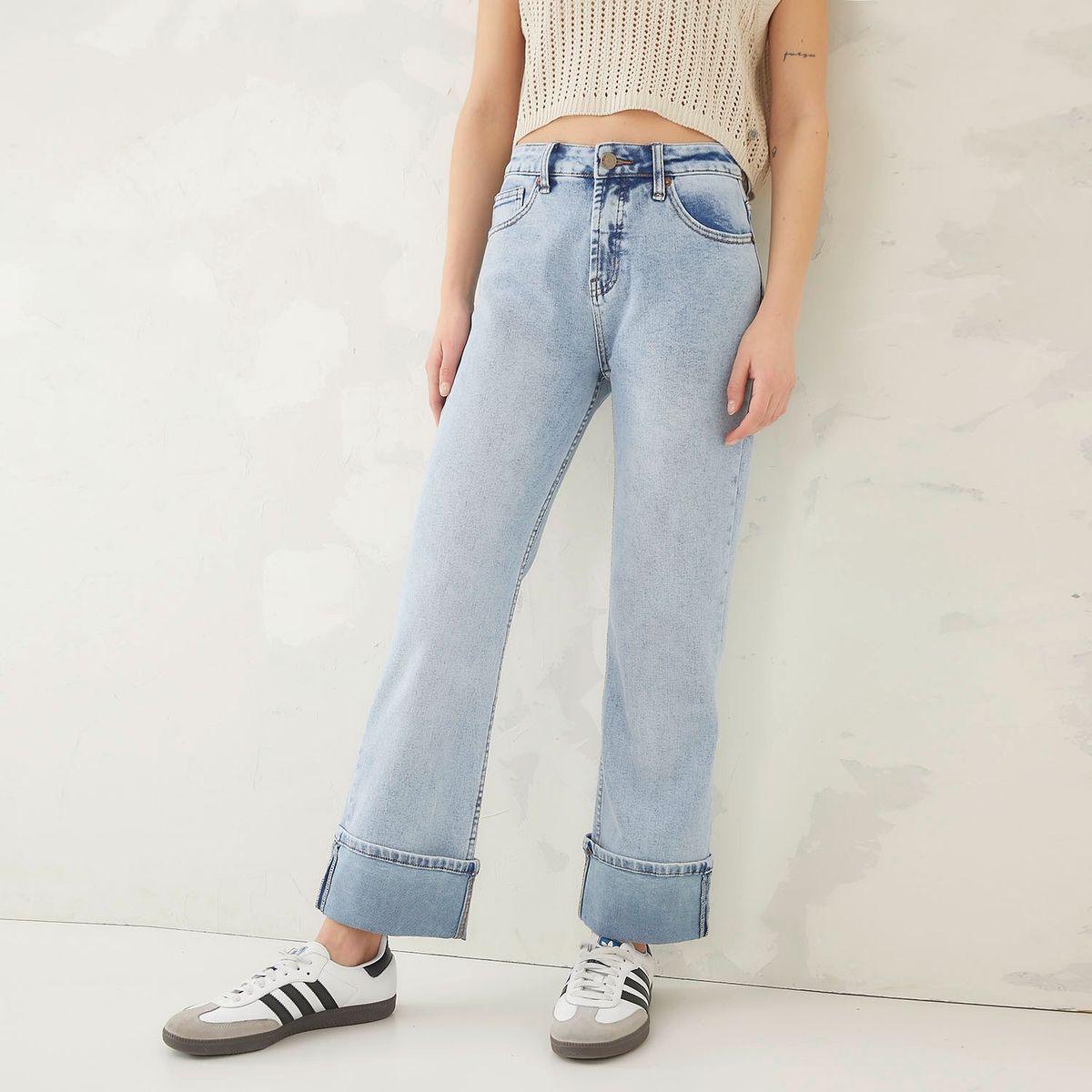 AMERICANINO - Jeans Straight Tiro Alto Mujer Americanino