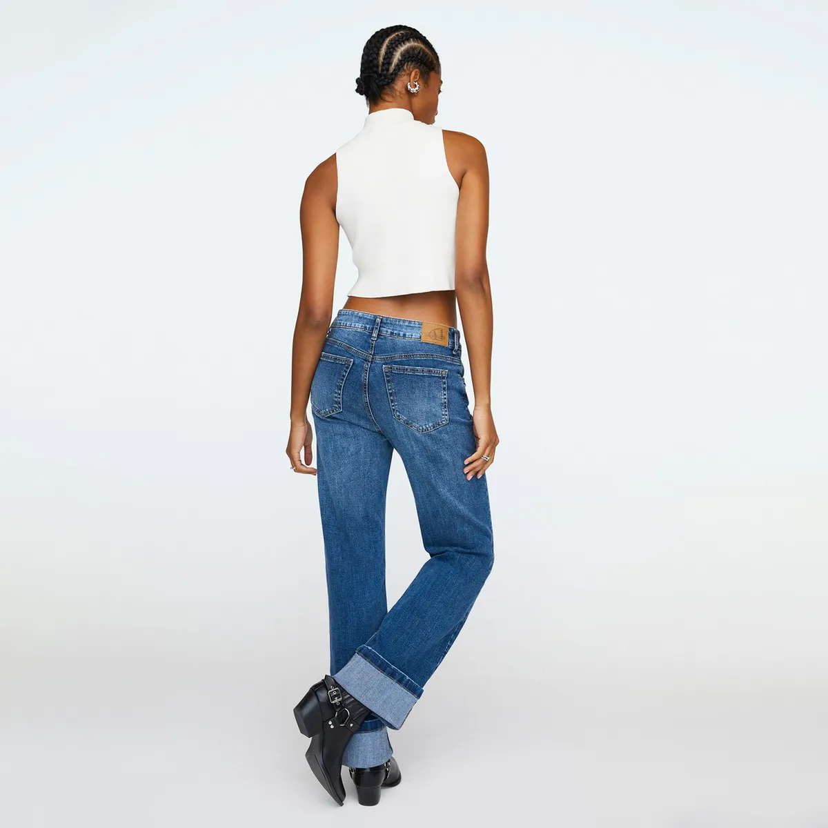 AMERICANINO - Jeans Straight Tiro Alto Mujer Americanino
