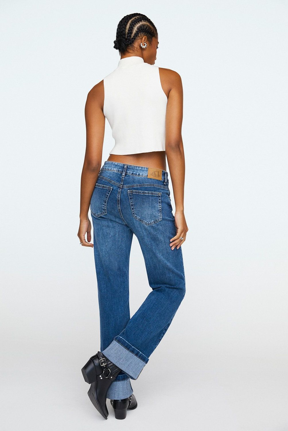 AMERICANINO - Jeans Straight Tiro Alto Mujer Americanino
