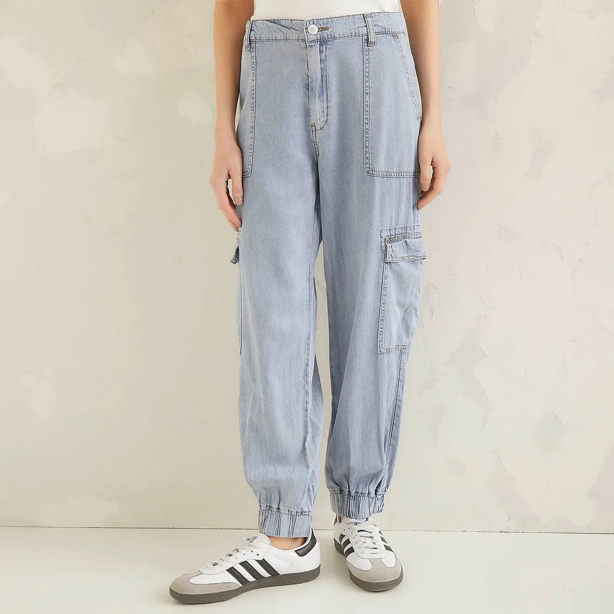 AMERICANINO - Jeans Cargo Tiro Medio Mujer Americanino