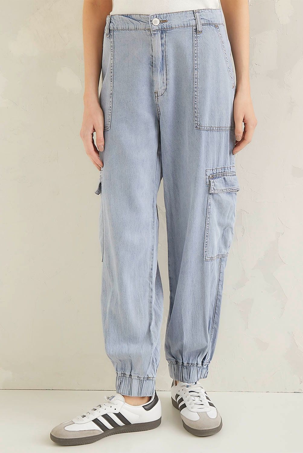 AMERICANINO - Jeans Cargo Tiro Medio Mujer Americanino