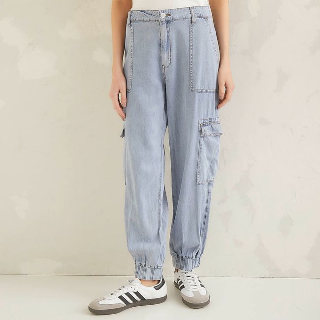 AMERICANINO - Jeans Cargo Tiro Medio Mujer Americanino