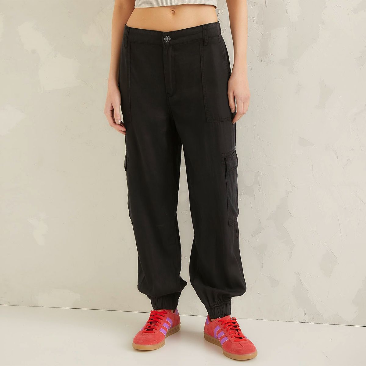 AMERICANINO - Jeans Cargo Tiro Medio Mujer Americanino