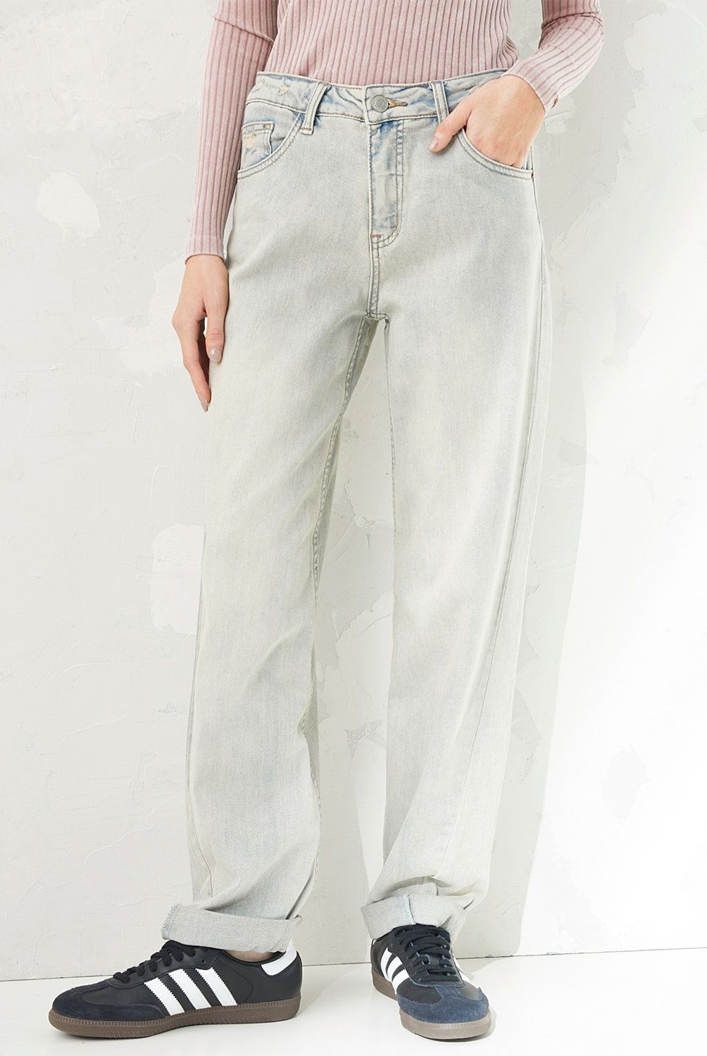 AMERICANINO - Jeans Baggy Tiro Alto Mujer Americanino