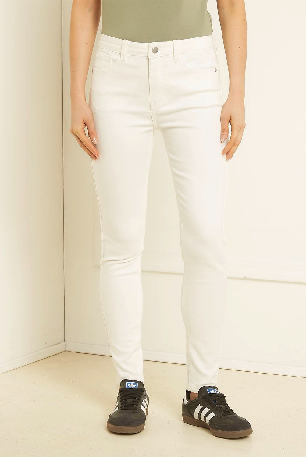 BASEMENT - Jeans Skinny Tiro Alto Basement Mujer Algodón