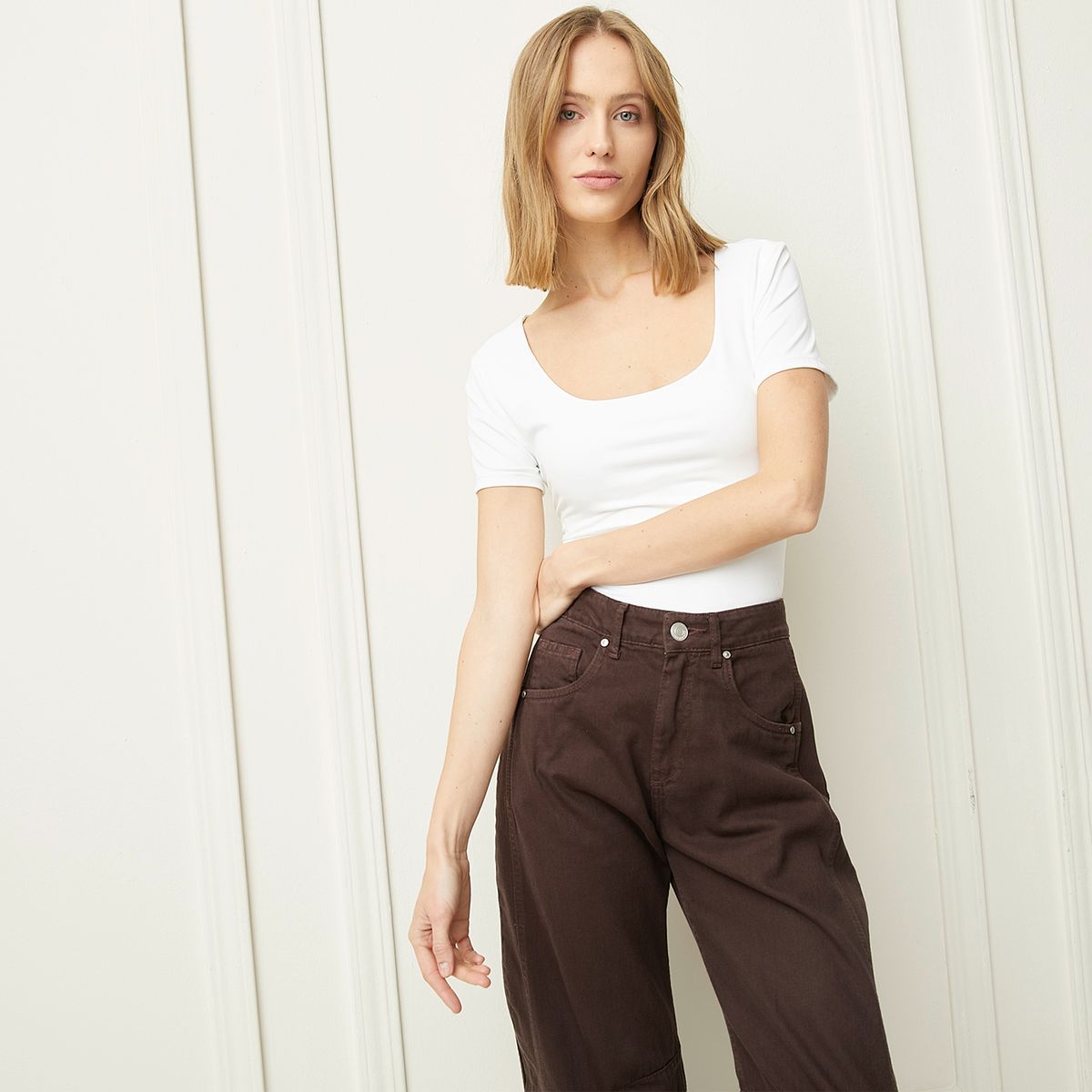 BASEMENT - Body Manga Corta Mujer Basement