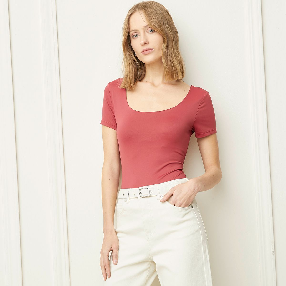 BASEMENT - Body Manga Corta Mujer Basement