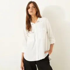BASEMENT - Blusa Camisera Manga Larga Mujer