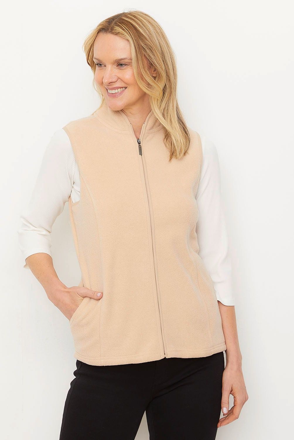 NEWPORT - Polerón Polar Mujer Newport Sin Mangas Cuello Alto