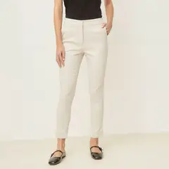 BASEMENT - Pantalón Slim Fit Tiro Alto Mujer