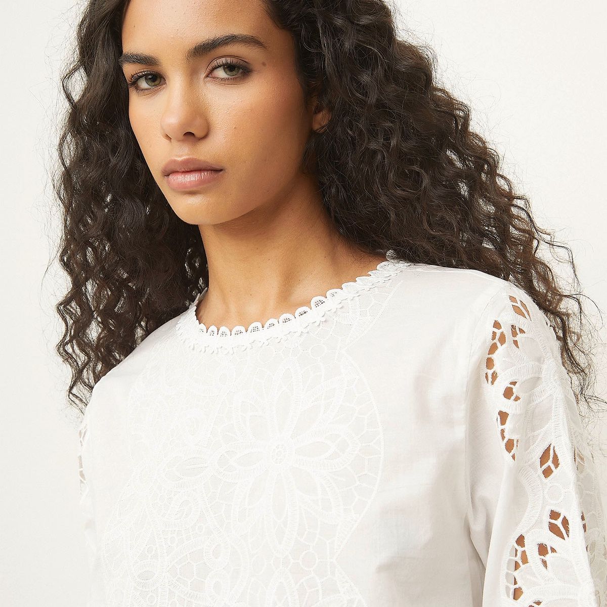 BASEMENT - Blusa Casual Mujer Manga larga Algodón