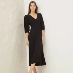 BASEMENT - Vestido Midi Mujer Casual Viscosa Manga 3/4