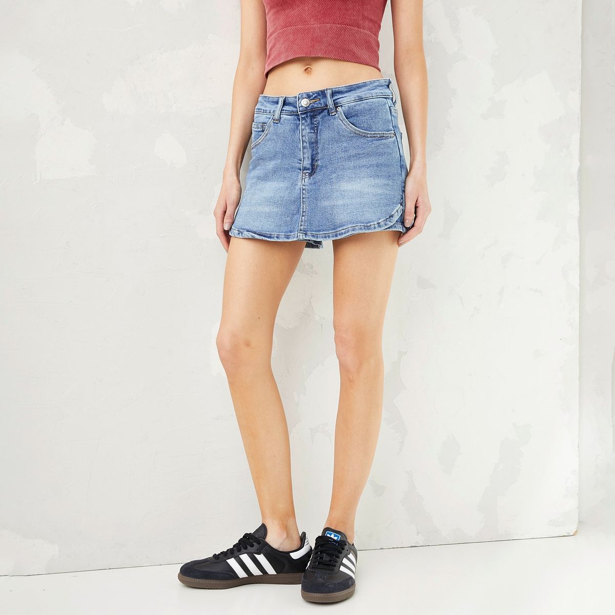 AMERICANINO - Falda Short Denim Mujer Americanino