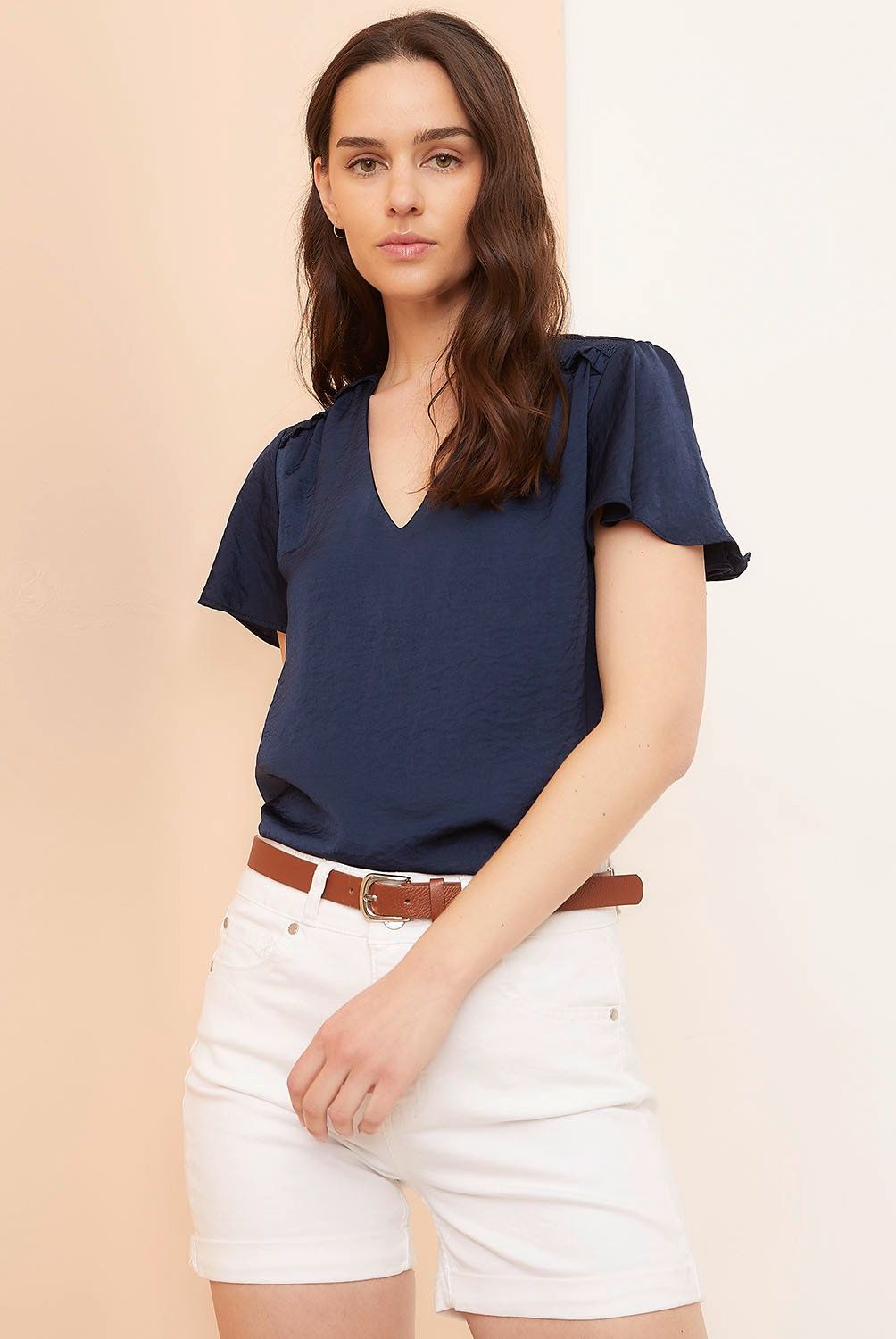 ELLE - Blusa Manga Corta Mujer Elle