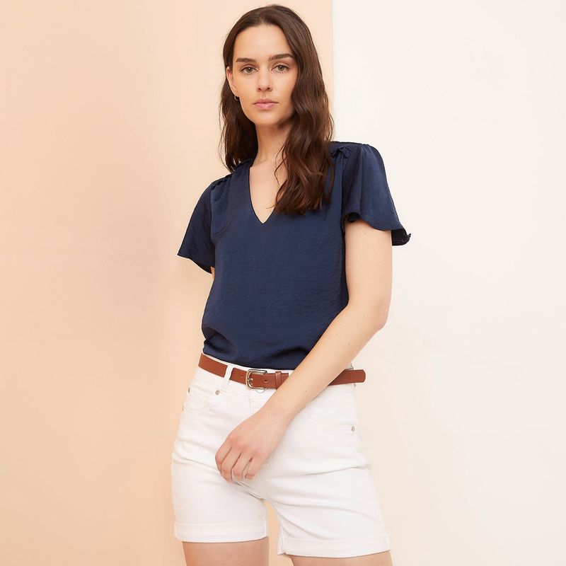 ELLE - Blusa Manga Corta Mujer Elle