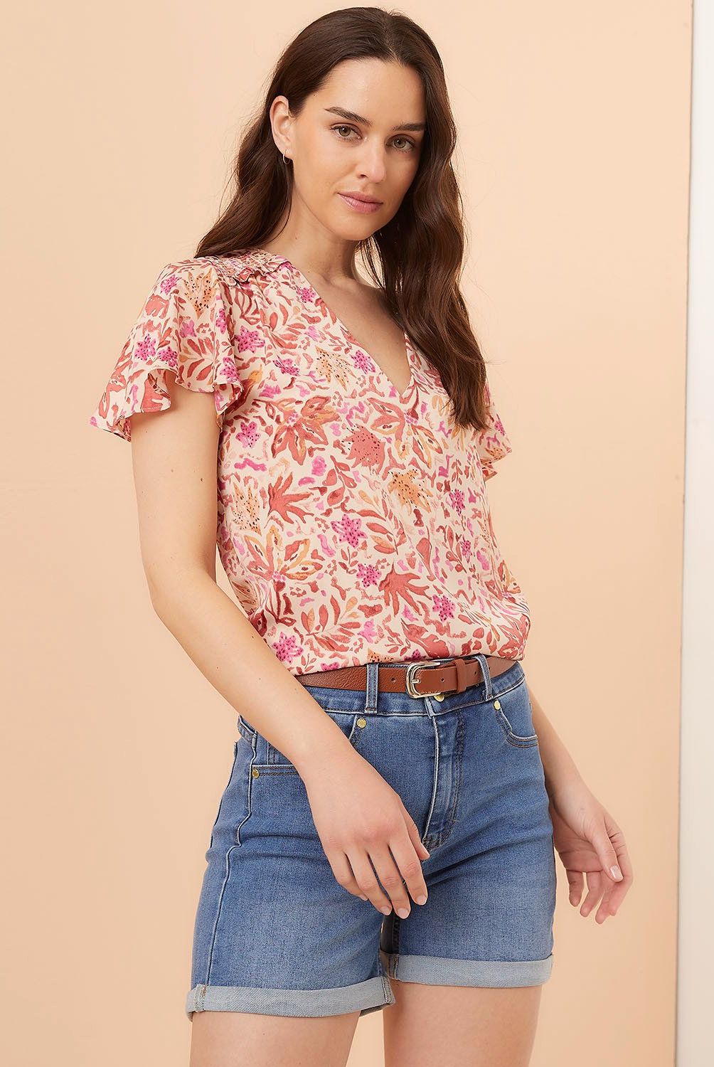ELLE - Blusa Manga Corta Mujer Elle