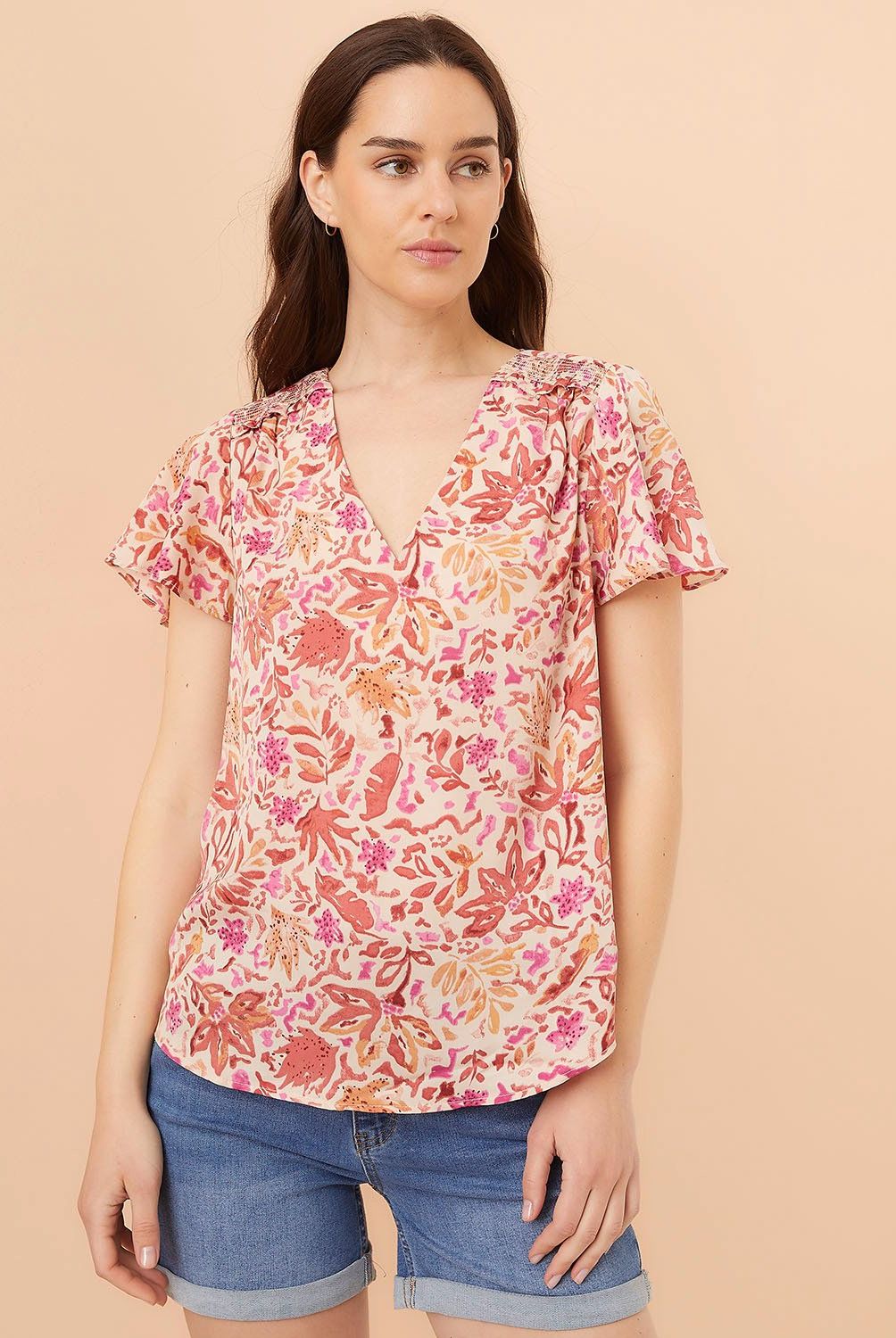 ELLE - Blusa Manga Corta Mujer Elle