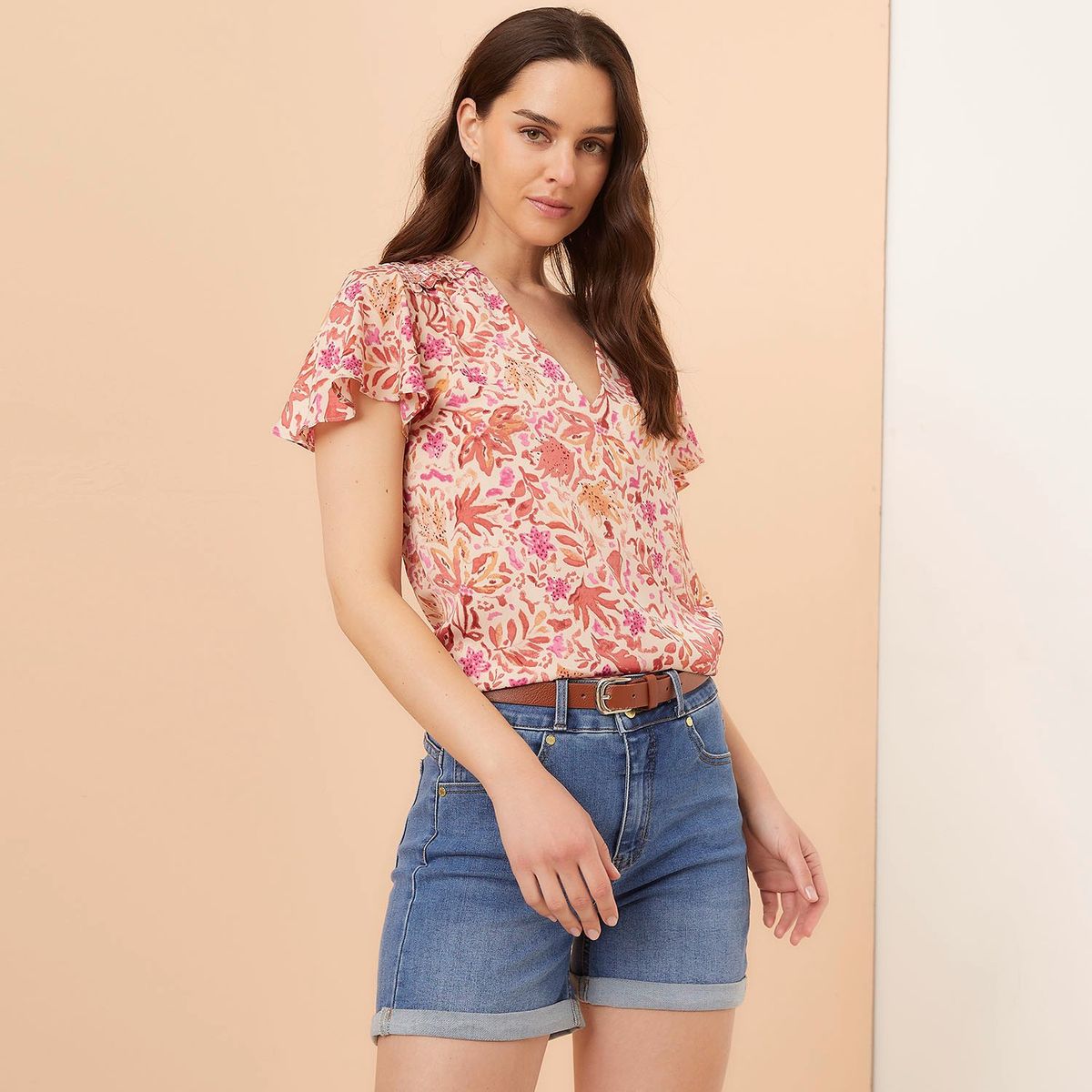 ELLE - Blusa Manga Corta Mujer Elle