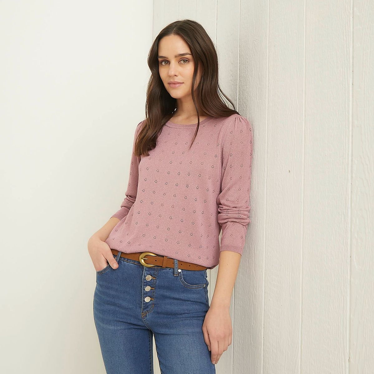 ELLE - Polera Manga Larga Mujer Elle